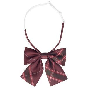 Pre-tied Bowties Adjustable Colorful Plaid Tartan Checked Bow Ties Wine Red